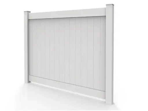 [SE-PRI-68GW] Privacy 6'H x 8'W White Gothic